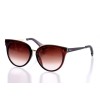 Жіночі сонцезахисні окуляри Класика 10186 коричневі з коричневою лінзою 