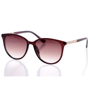 Женские сонцезащитные очки Классика 10189 коричневые с коричневой линзой 