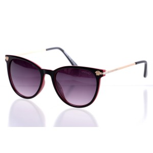 Женские сонцезащитные очки Классика 10200 чёрные с чёрной линзой 