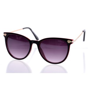 Женские сонцезащитные очки Классика 10202 чёрные с чёрной линзой 