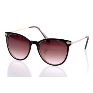 Женские сонцезащитные очки Классика 10203 коричневые с коричневой линзой 