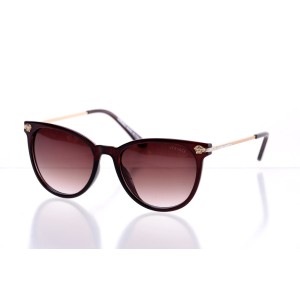 Женские сонцезащитные очки Классика 10206 коричневые с коричневой линзой 