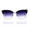 Женские сонцезащитные очки Классика 10213 чёрные с синий линзой . Photo 2
