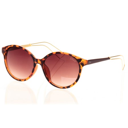 Жіночі сонцезахисні окуляри 8356 коричневі з коричневою лінзою 