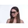 Женские сонцезащитные очки Классика 10218 чёрные с лаймовой линзой 