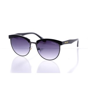 Женские сонцезащитные очки Классика 10230 чёрные с серой линзой 