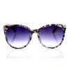 Жіночі сонцезахисні окуляри Класика 10235 принт з синьою лінзою 