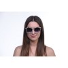 Женские сонцезащитные очки Классика 10235 принт с синий линзой 