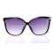 Женские сонцезащитные очки Классика 10236 чёрные с фиолетовой линзой . Photo 2