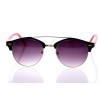 Жіночі сонцезахисні окуляри Класика 10273 золоті з фіолетовою лінзою 