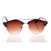 Жіночі сонцезахисні окуляри Класика 10275 золоті з коричневою лінзою 