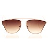 Женские сонцезащитные очки 8359 золотые с коричневой линзой 