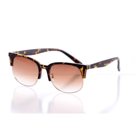 Женские сонцезащитные очки Классика 10281 леопардовые с коричневой линзой 