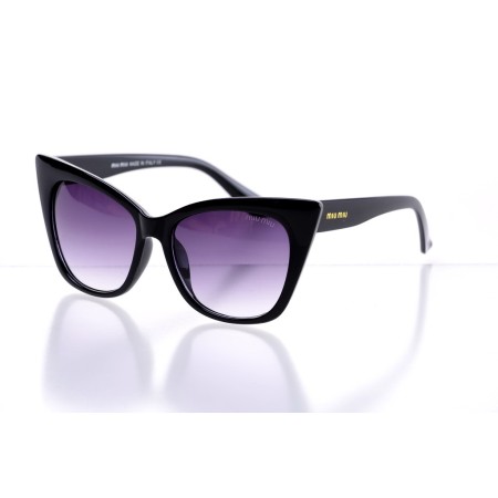 Жіночі сонцезахисні окуляри Класика 10288 чорні з сірою лінзою 
