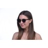 Женские сонцезащитные очки Классика 10307 чёрные с фиолетовой линзой 