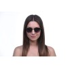 Женские сонцезащитные очки Классика 10307 чёрные с фиолетовой линзой 