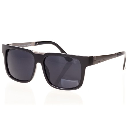 Жіночі сонцезахисні окуляри 8370 чорні з чорною лінзою 
