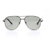 Мужские сонцезащитные очки Капли 10907 серебряные с прозрачной линзой 