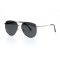 Мужские сонцезащитные очки Капли 10913 серебряные с чёрной линзой . Photo 1