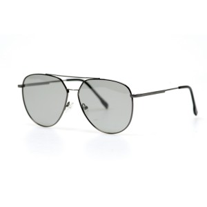 Мужские сонцезащитные очки Капли 10914 чёрные с серой линзой 