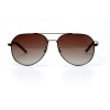 Чоловічі сонцезахисні окуляри Краплі 10915 чорні з коричневою лінзою 