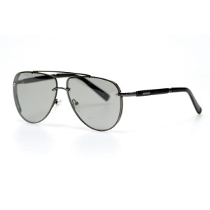 Мужские сонцезащитные очки Капли 10922 чёрные с серой линзой 