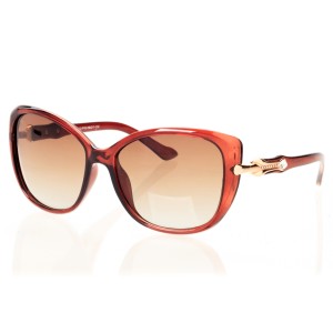 Женские сонцезащитные очки 8395 коричневые с коричневой линзой 
