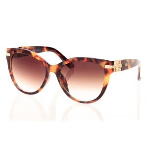 Женские сонцезащитные очки 8404 коричневые с коричневой линзой 