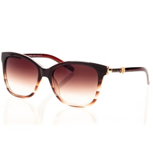 Жіночі сонцезахисні окуляри 8408 коричневі з коричневою лінзою 