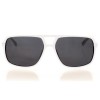 Мужские сонцезащитные очки Классика 8543 белые с чёрной линзой 