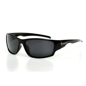 Чоловічі сонцезахисні окуляри Спорт 9239 чорні з чорною лінзою 