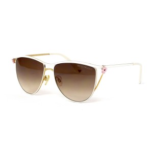 Armani сонцезащитные очки 11929 белые с коричневой линзой 