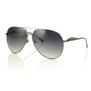 Cartier сонцезащитные очки 8668 металлик с серой линзой 
