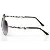 Cartier сонцезащитные очки 9679 металлик с чёрной линзой 