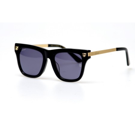 Cartier сонцезахисні окуляри 11281 чорні з чорною лінзою 