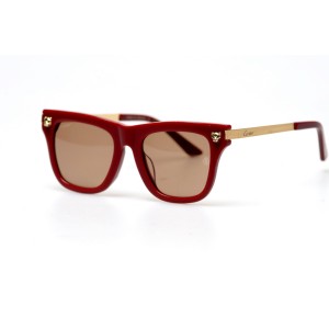 Cartier сонцезащитные очки 11283 красные с коричневой линзой 