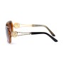 Cartier сонцезащитные очки 11502 коричневые с коричневой линзой 