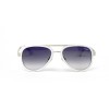 Cartier сонцезахисні окуляри 12012 білі з чорною лінзою 