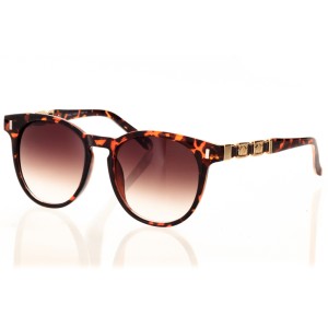 Женские сонцезащитные очки 8446 коричневые с коричневой линзой 