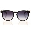 Женские сонцезащитные очки 8447 чёрные с чёрной линзой 