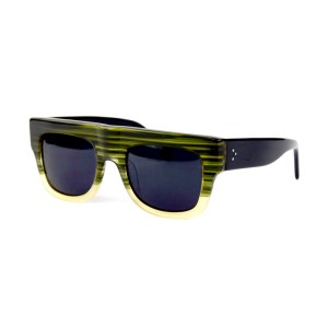 Celine сонцезащитные очки 11578 зелёные с чёрной линзой 