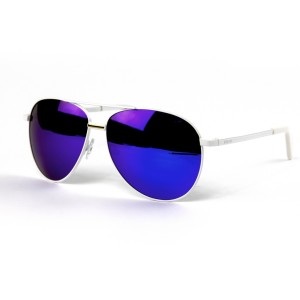 Celine сонцезащитные очки 11581 белые с фиолетовой линзой 