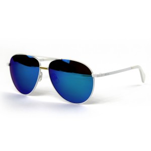 Celine сонцезащитные очки 11582 белые с синей линзой 