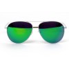 Celine сонцезащитные очки 11583 белые с зелёной линзой 