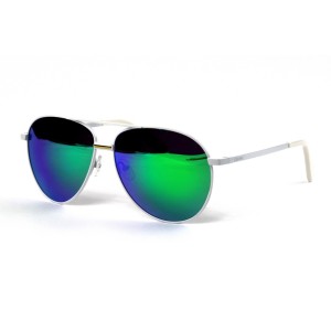 Celine сонцезахисні окуляри 11583 білі з зеленою лінзою 