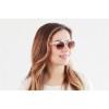 Женские сонцезащитные очки 8463 бежевые с коричневой линзой 